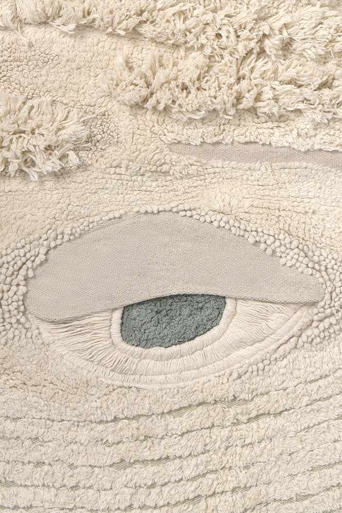 Lorena Canals x BigStuffed Whale vaskbart hval-gulvtæppe 120 x 160 cm
