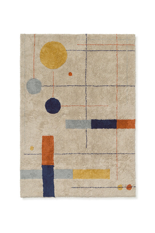 Lorena Canals vaskbart tæppe – geometriske former 120x160 cm