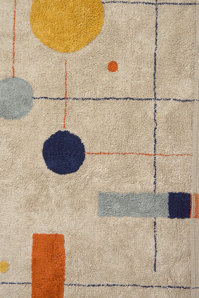 Lorena Canals vaskbart tæppe – geometriske former 120x160 cm