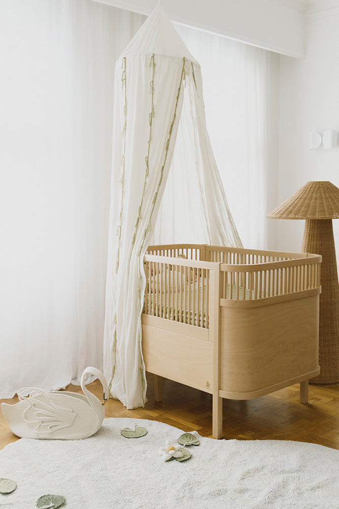 Lorena Canals sengehimmel – Canopy Crepe Swan Ivory