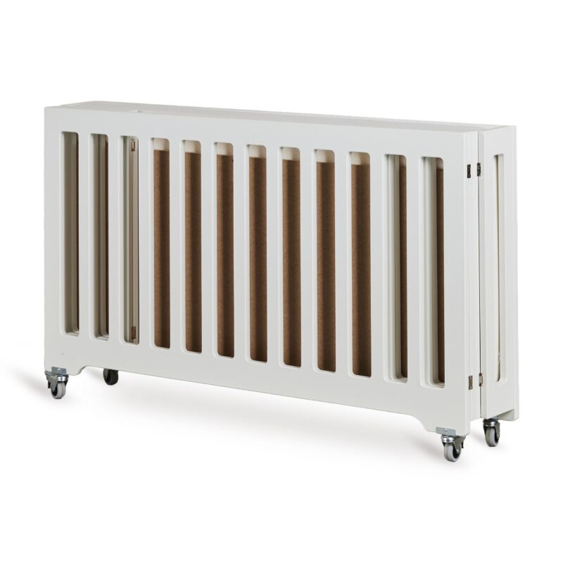 Quax NIDO foldbar tremmeseng 120x60 cm – hvid – inkl. madras