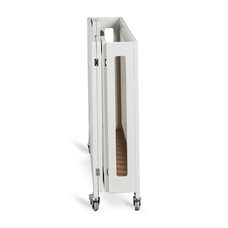 Quax NIDO foldbar tremmeseng 120x60 cm – hvid – inkl. madras