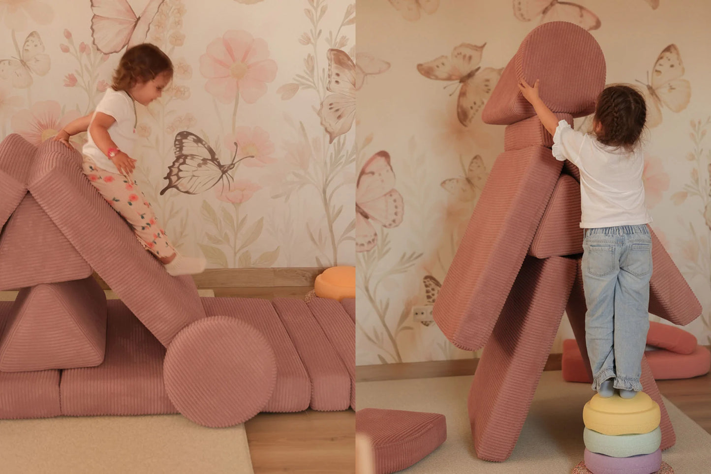 Shappy legesofa 160 cm - Pure Corduroy - Rose
