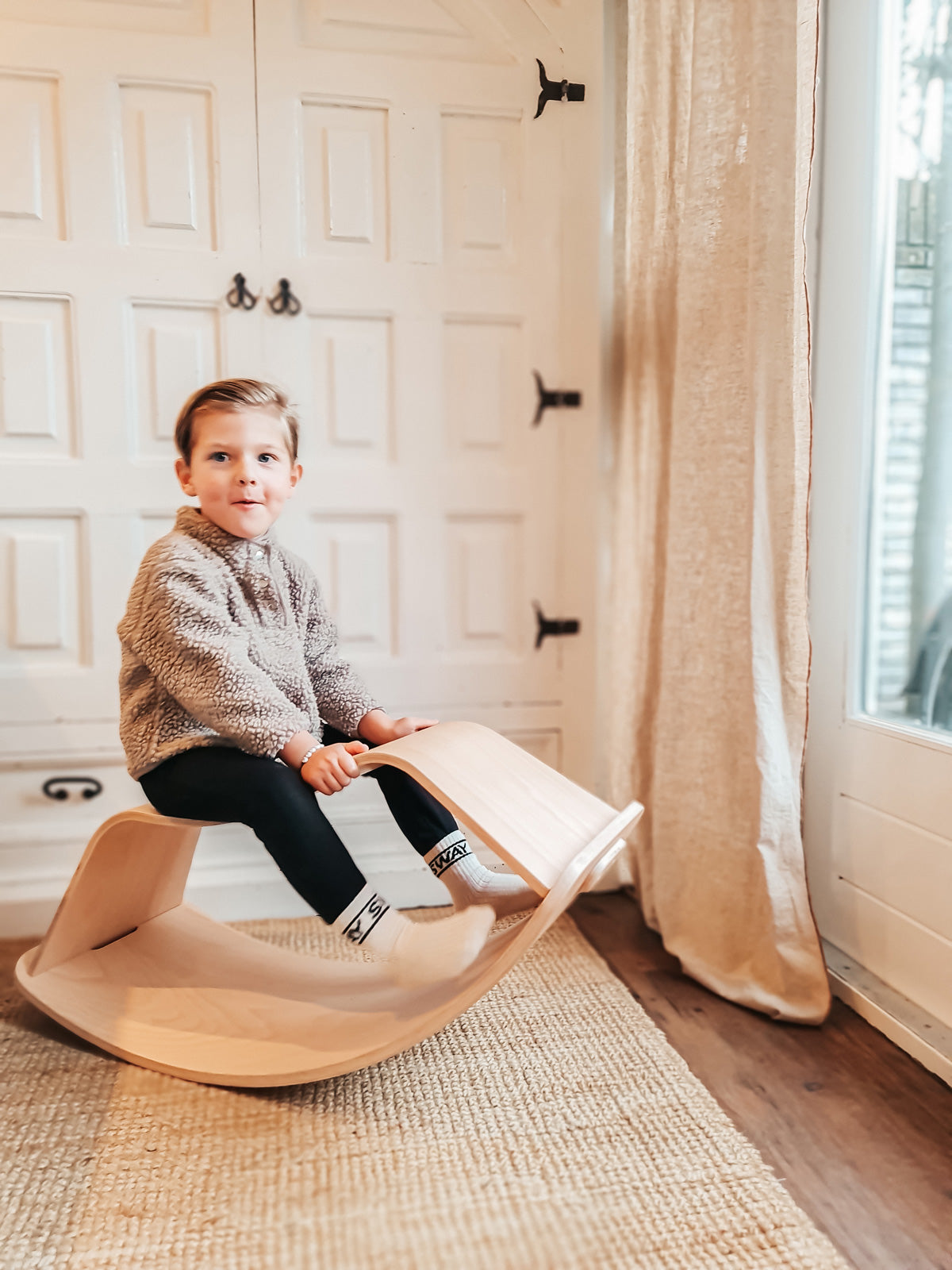 Curve Lab – Rocking Stool & Perfect Arc Balance Board – Natur