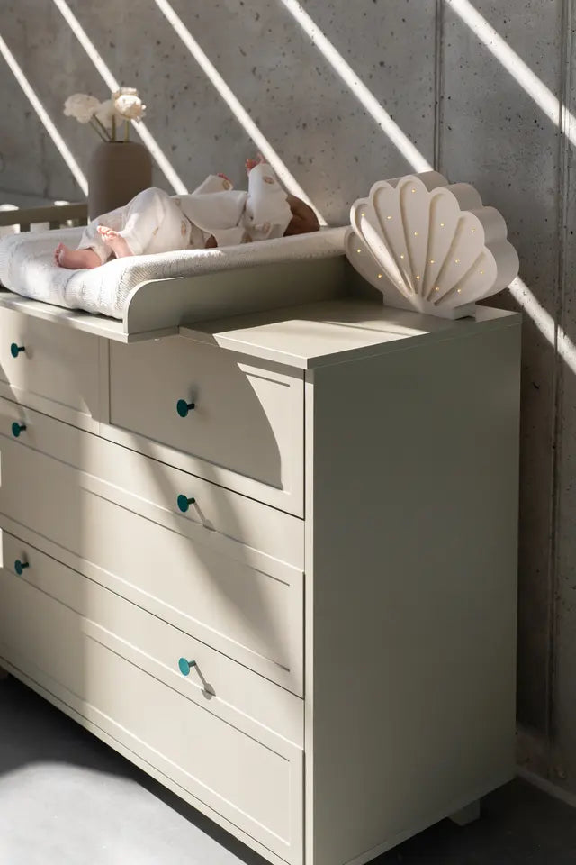 Wood Luck Design - Vintage - kommode med 3 skuffer – eucalyptus