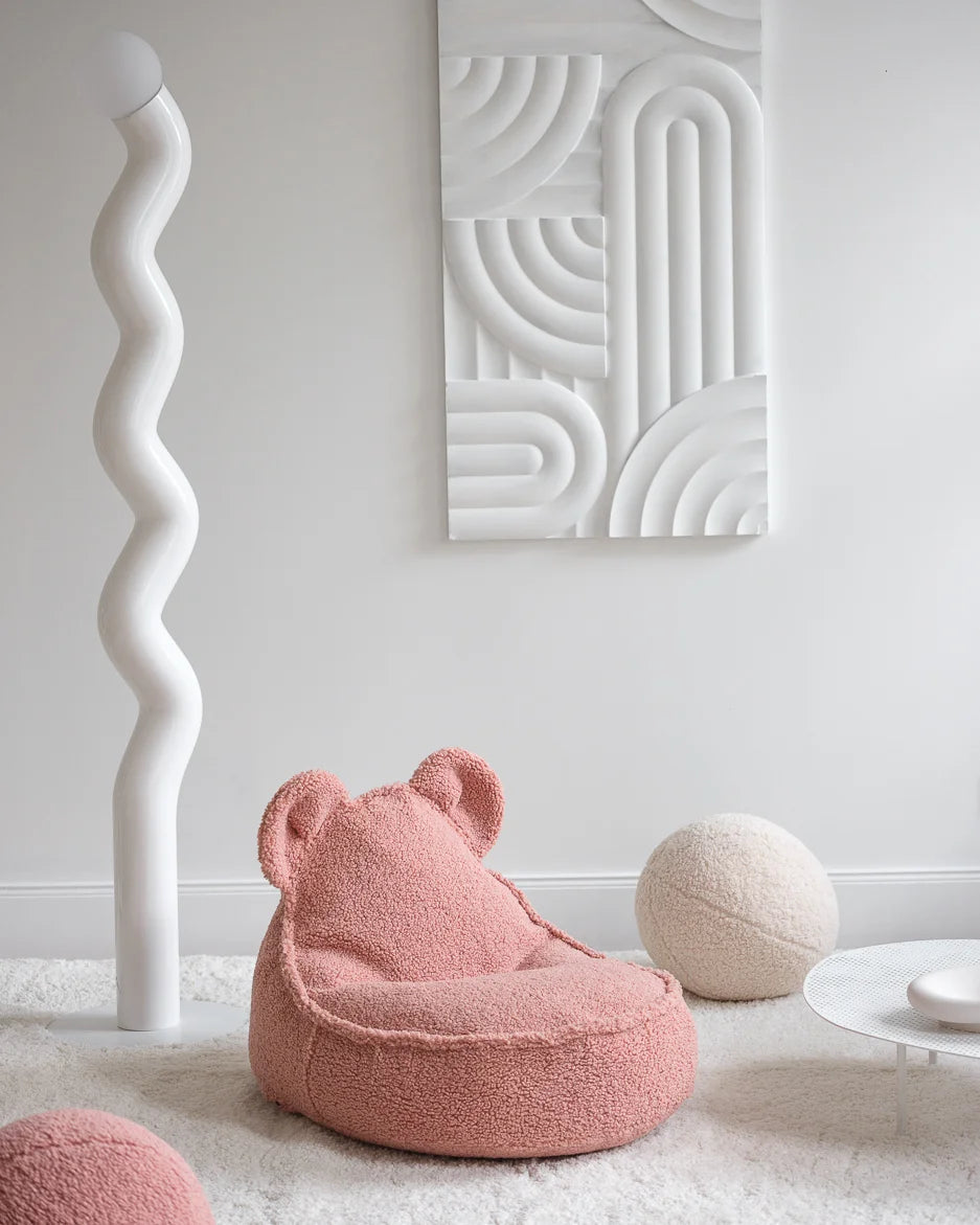 Wigiwama Bear sækkestol i teddy – Guava Pink