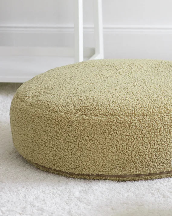 Wigiwama rund puf i teddy – Matcha