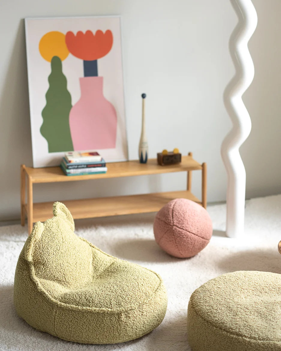 Wigiwama Bear sækkestol i teddy – Matcha