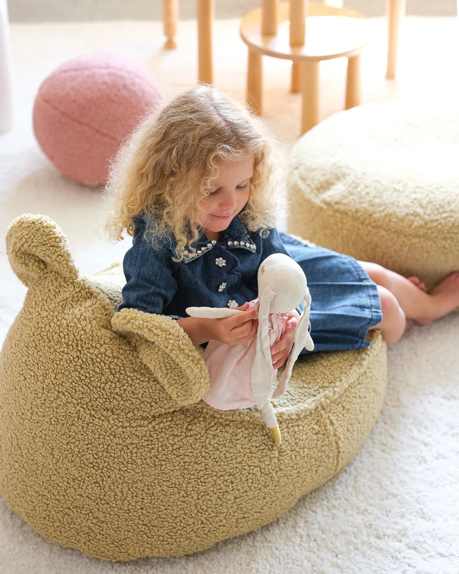 Wigiwama Bear sækkestol i teddy – Matcha