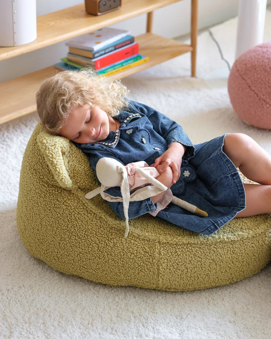 Wigiwama Bear sækkestol i teddy – Matcha