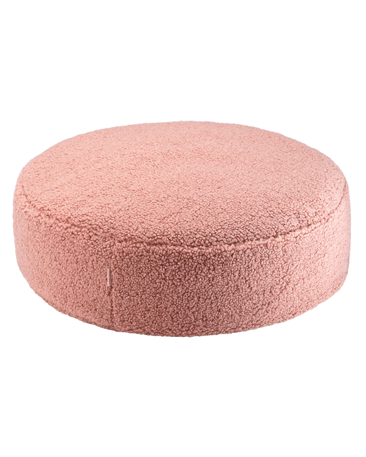 Wigiwama rund puf i teddy – Guava Pink
