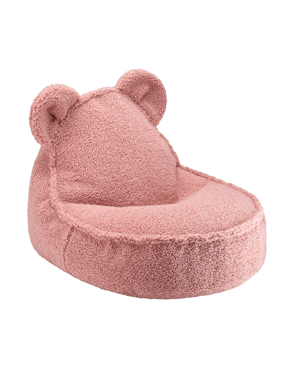 Wigiwama Bear sækkestol i teddy – Guava Pink