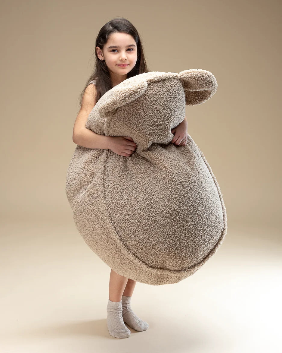 Wigiwama Bear sækkestol i teddy – Biscuit