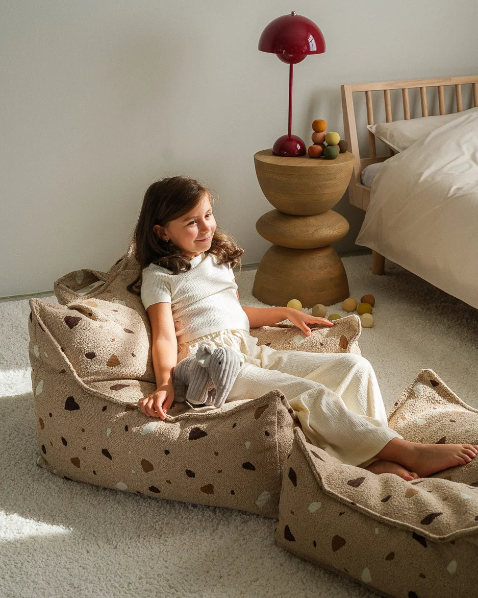Wigiwama firkantet puf – Terrazzo Sand