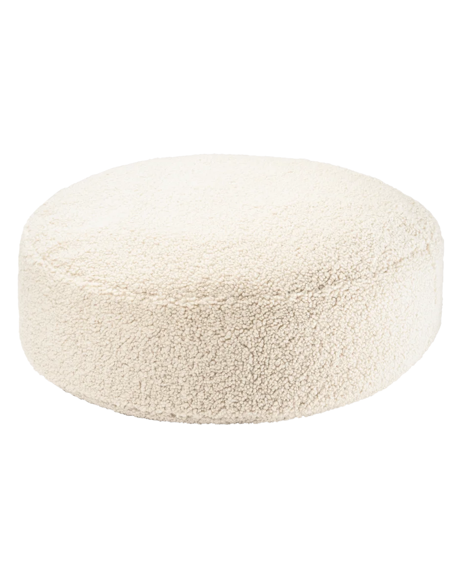 Wigiwama rund puf i teddy – Cream White