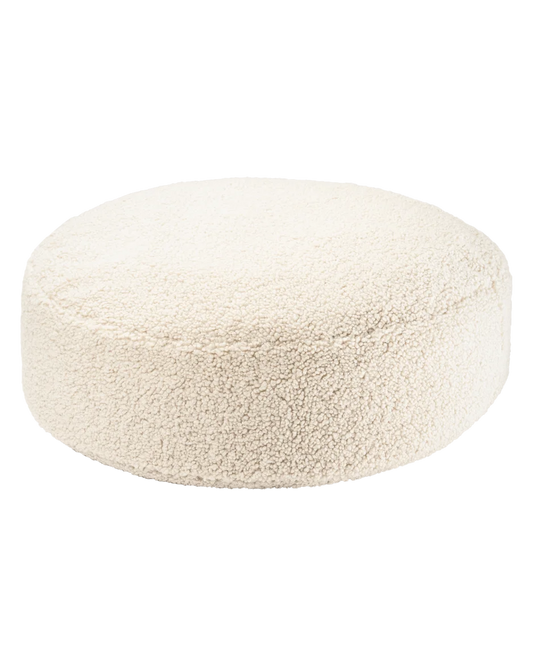 Wigiwama rund puf i teddy – Cream White