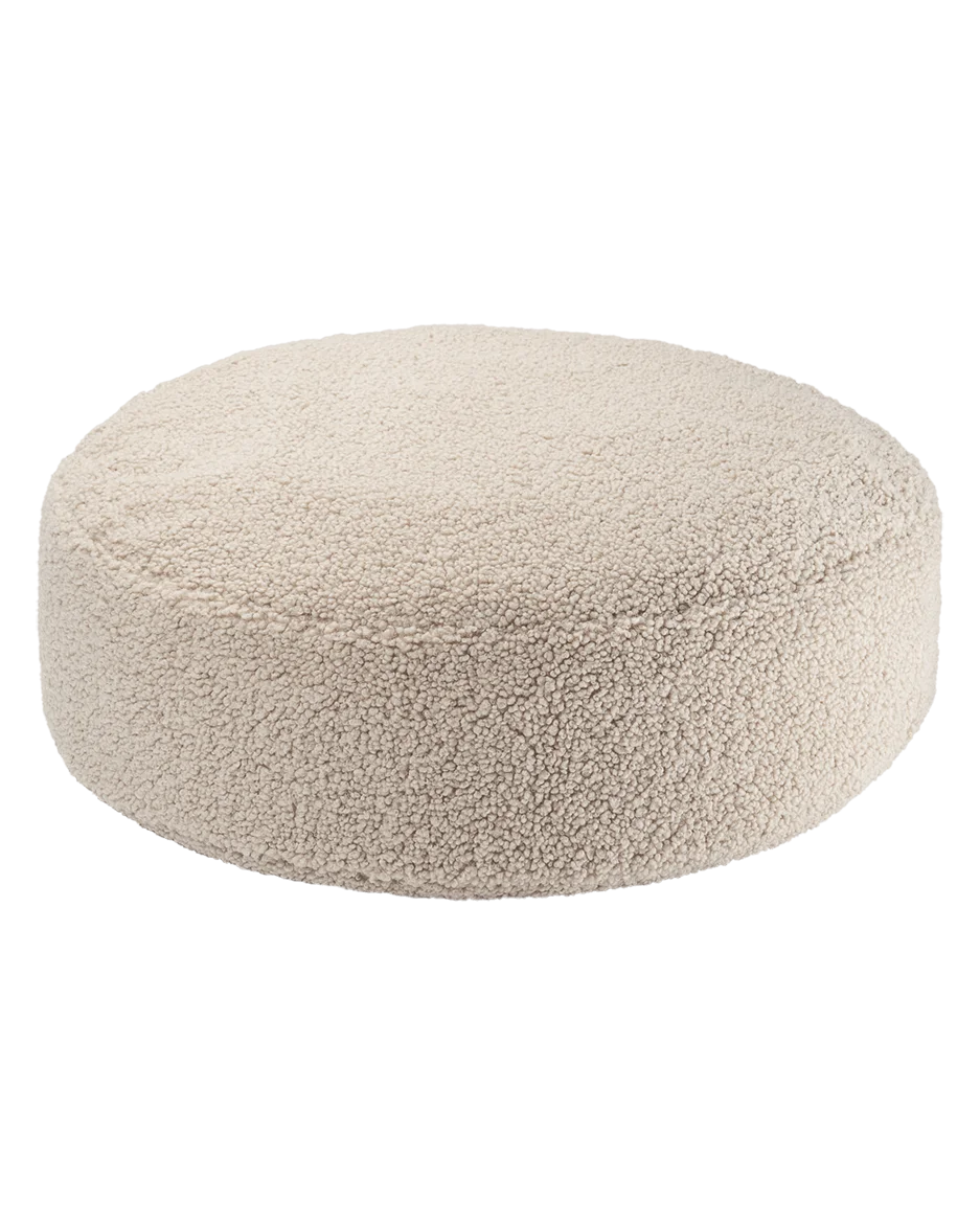 Wigiwama rund puf i teddy – Biscuit