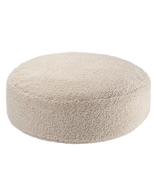 Wigiwama rund puf i teddy – Biscuit