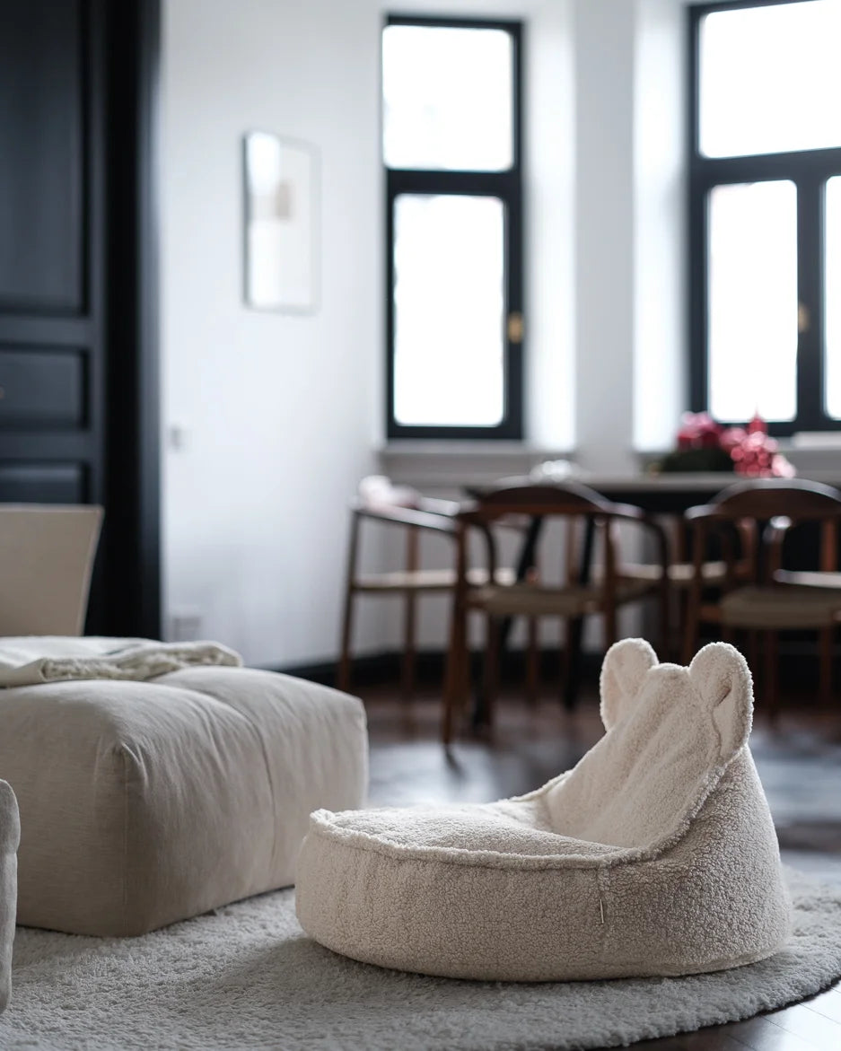 Wigiwama Bear sækkestol i teddy – Cream White