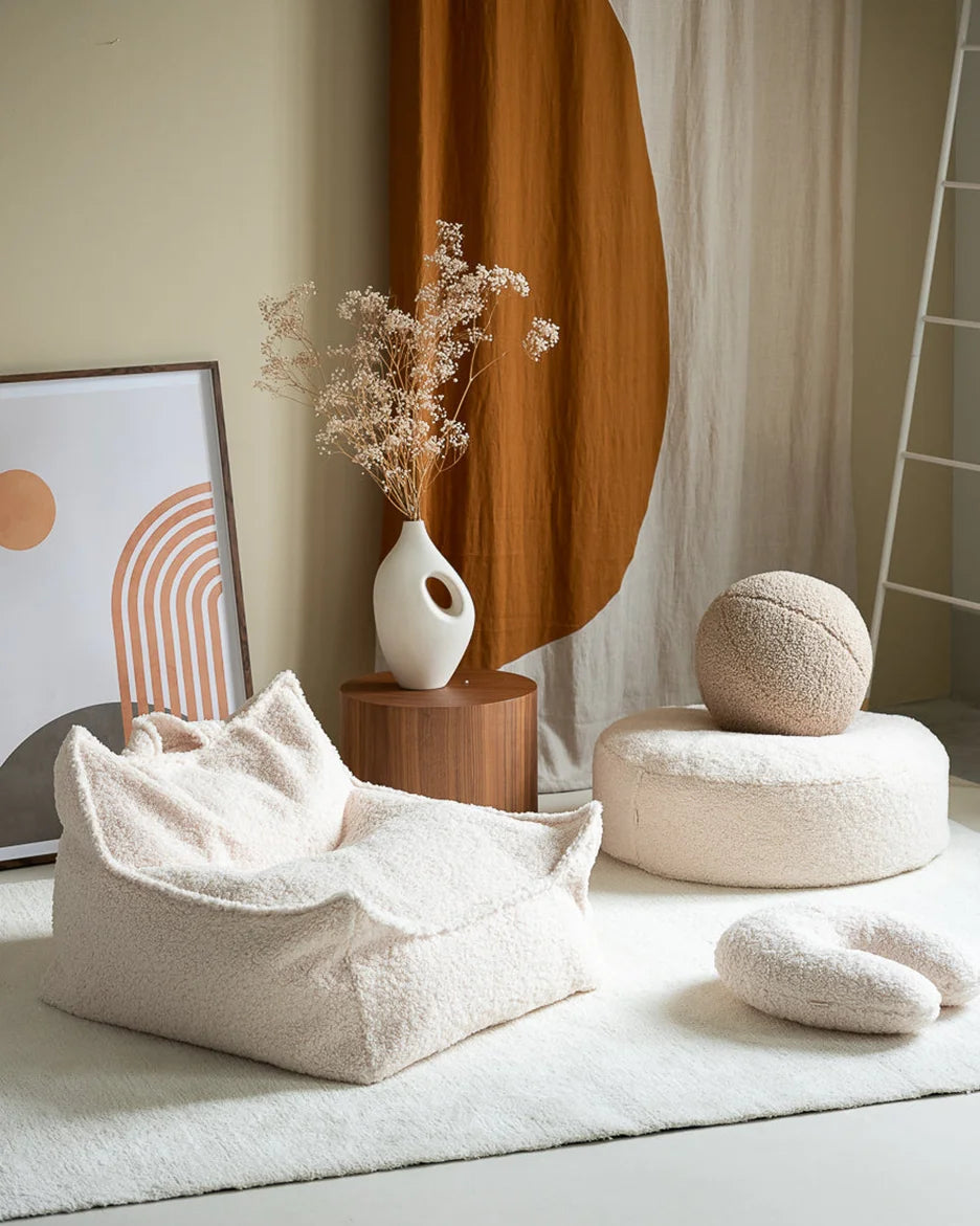 Wigiwama sækkestol i teddy – Cream White