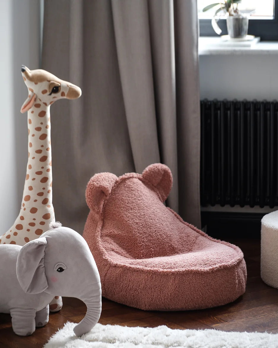 Wigiwama Bear sækkestol i teddy – Guava Pink