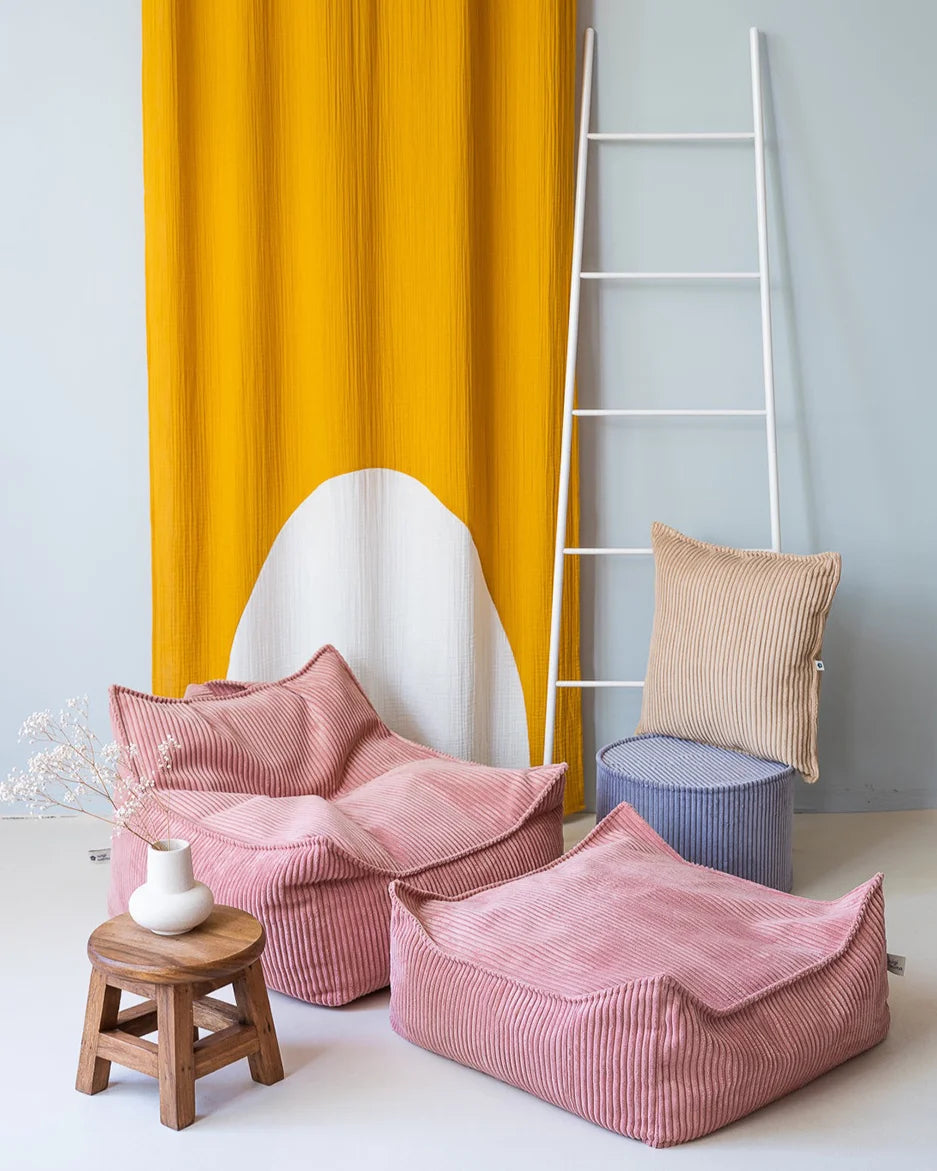 Wigiwama firkantet puf – Pink Mousse