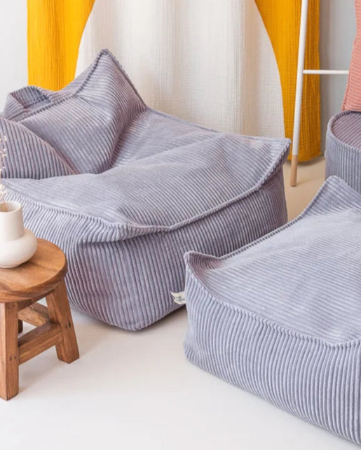 Wigiwama firkantet puf – Blueberry Blue