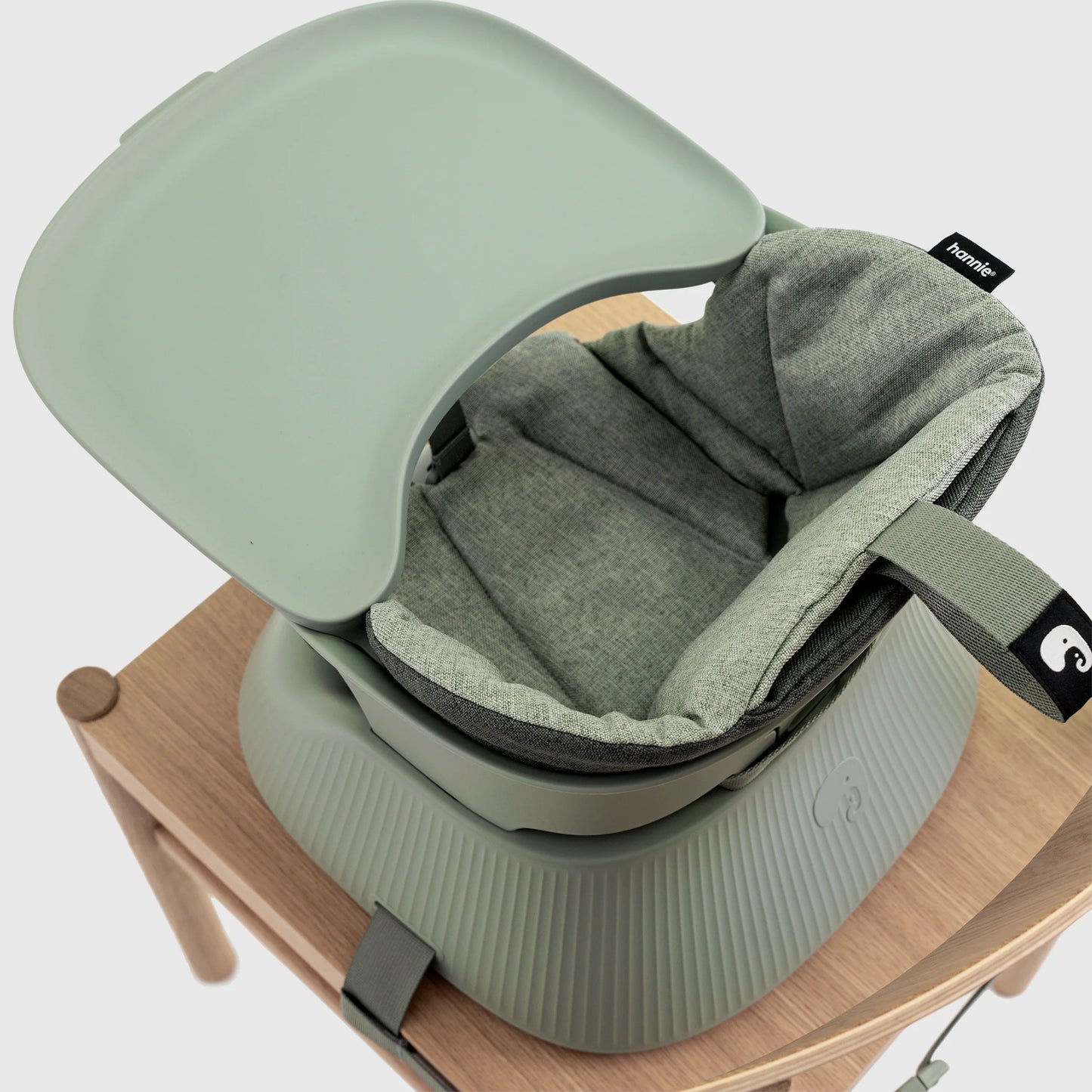 Hannie transportabel højstol – Sage Green