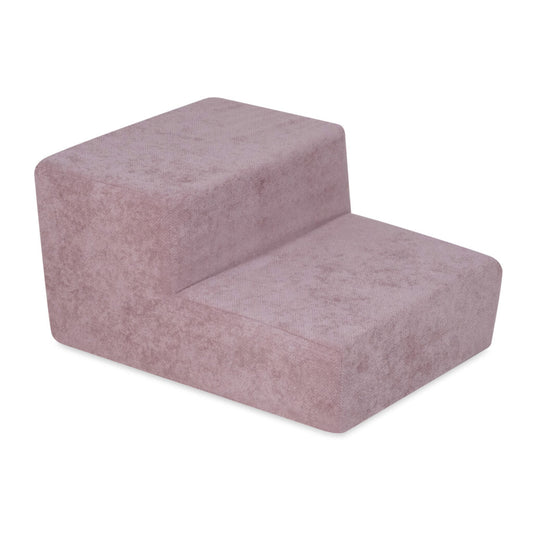 Plush Nest skumtrappe til boldbassin – premium chenille – Rosa