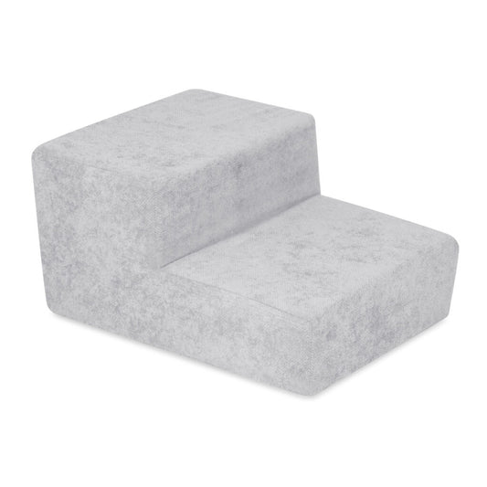 Plush Nest skumtrappe til boldbassin – premium chenille – Grå