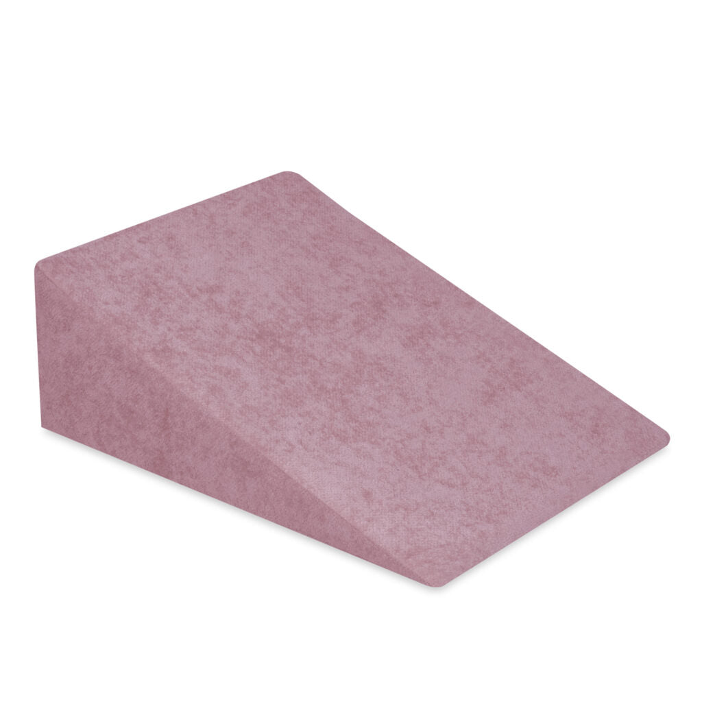 Plush Nest skumtrekant til boldbassin – premium chenille – Rosa