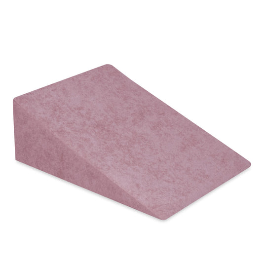 Plush Nest skumtrekant til boldbassin – premium chenille – Rosa