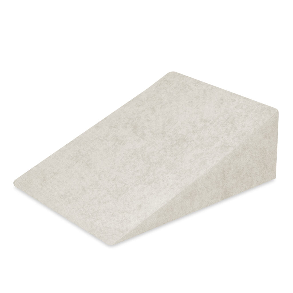 Plush Nest skumtrekant til boldbassin – premium chenille – Beige