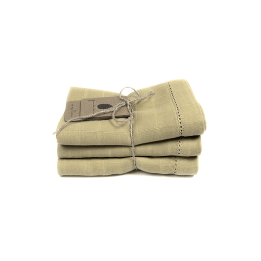 Pine Cone Edith stofble 3-pak – Mustard