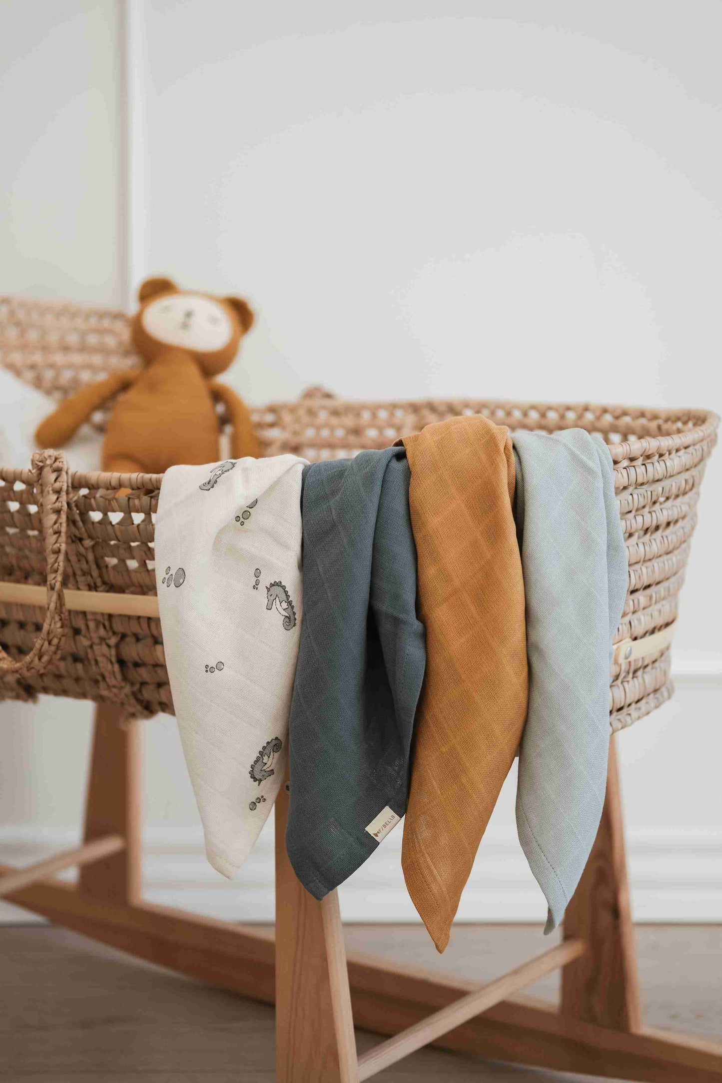 Fabelab stofbleer – 4-pak – Under The Sea – Wood Thrush
