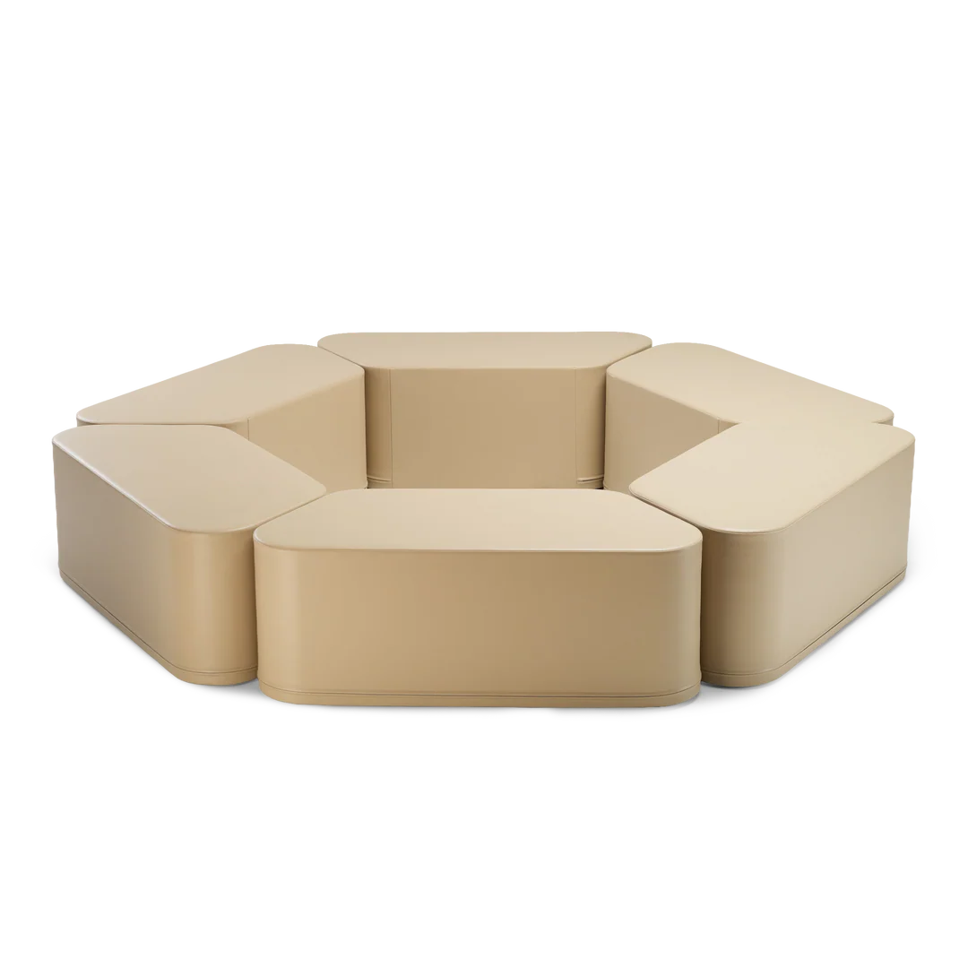 IGLU Play Pouf & Hexagon Bench – Beige