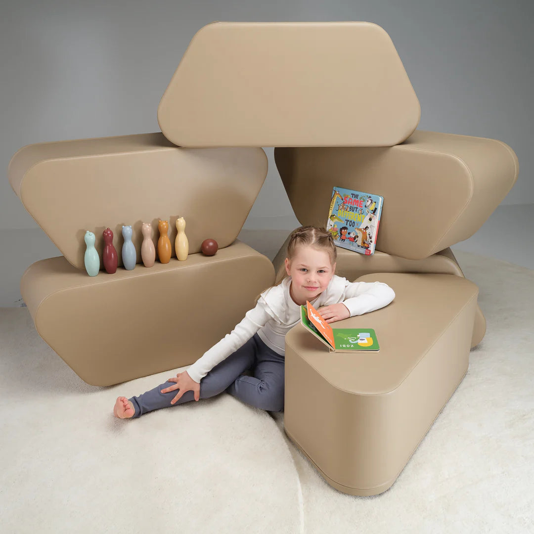 IGLU Play Pouf & Hexagon Bench – Beige