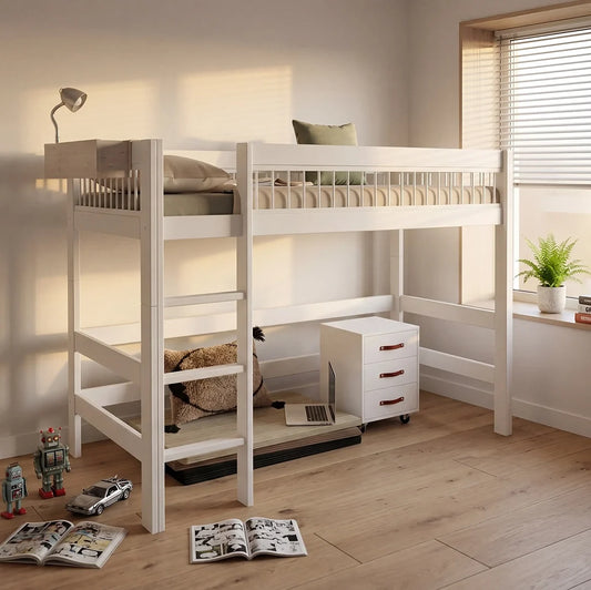 LIFETIME Kidsrooms Breeze højseng med stige 90 x 200 cm – 152 cm