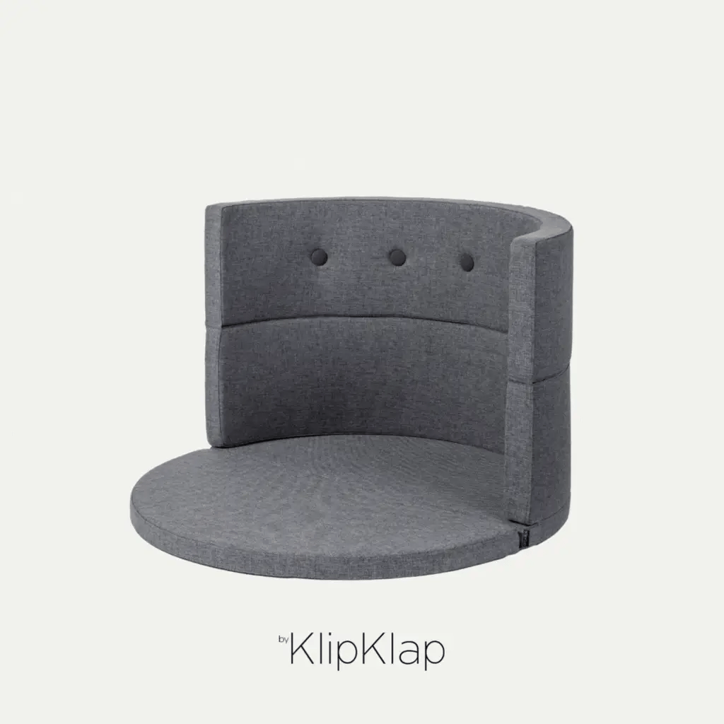 by KlipKlap KK Play Fold legesofa og boldbassin Circle – Blågrå med grå