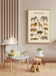 Savannens dyr – Plakat med 14 vilde dyrevenner (35x50 / 50x70 cm)