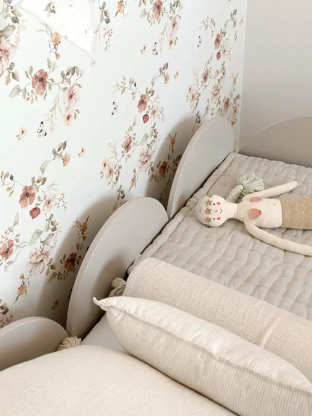 Wood Luck Design - Bloom - tremme-/juniorseng 70 x 140 cm – cashmere & egetræ