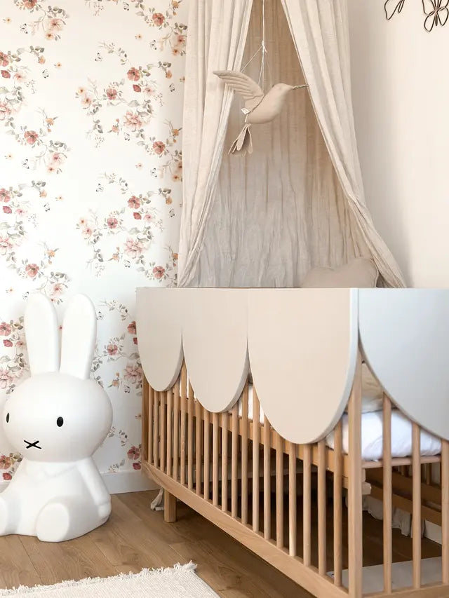 Wood Luck Design - Bloom - tremme-/juniorseng 70 x 140 cm – cashmere & egetræ