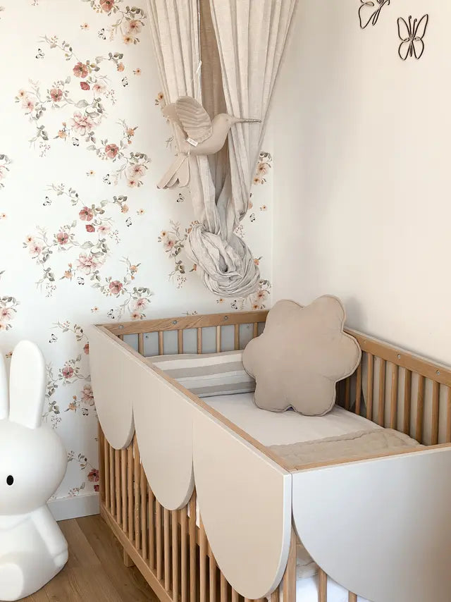 Wood Luck Design - Bloom - tremme-/juniorseng 70 x 140 cm – cashmere & egetræ