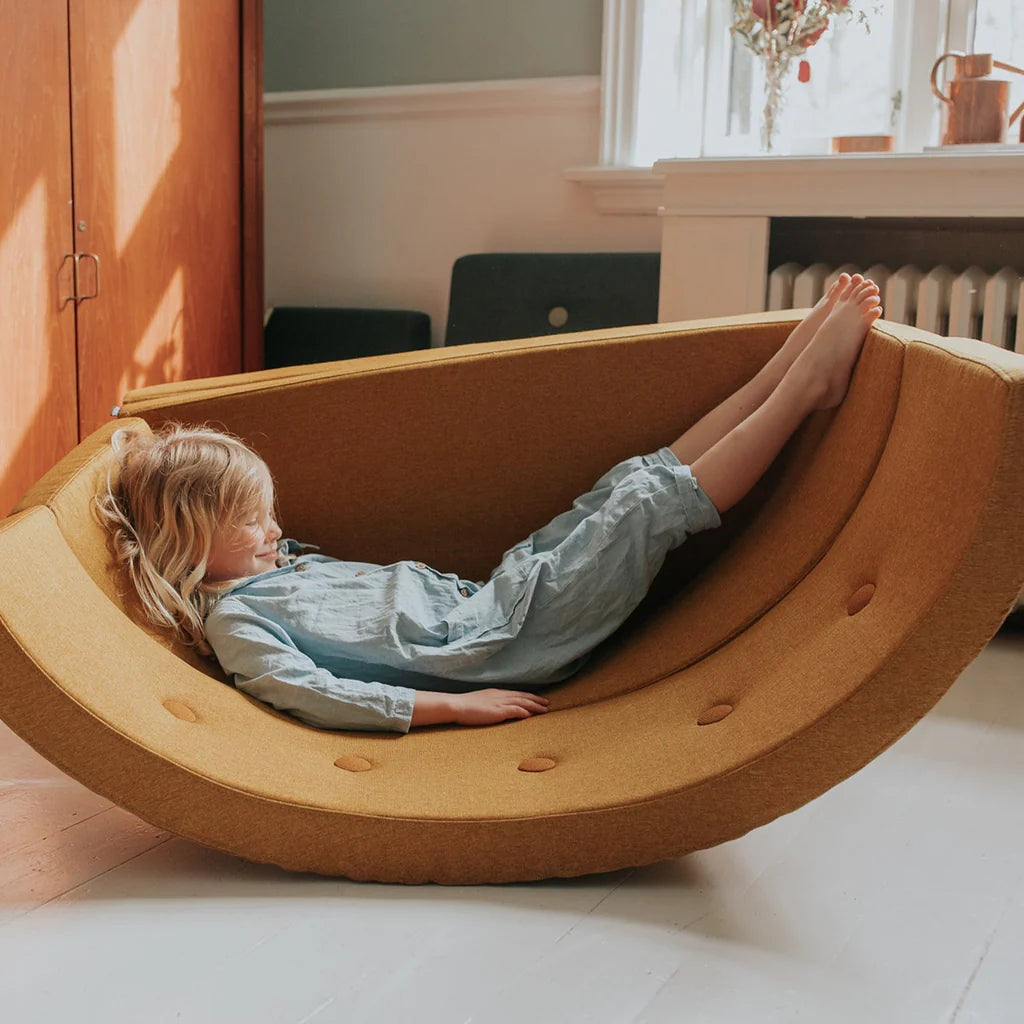 by KlipKlap KK Play Fold legesofa og boldbassin Circle – Sennep