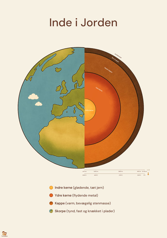 Inde i Jorden – Plakat (35x50 / 50x70 cm)