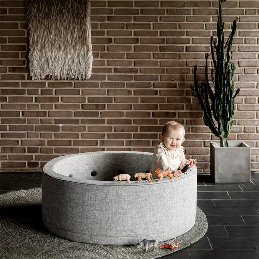 by KlipKlap KK Play Fold legesofa og boldbassin Circle – Multigrå med grå