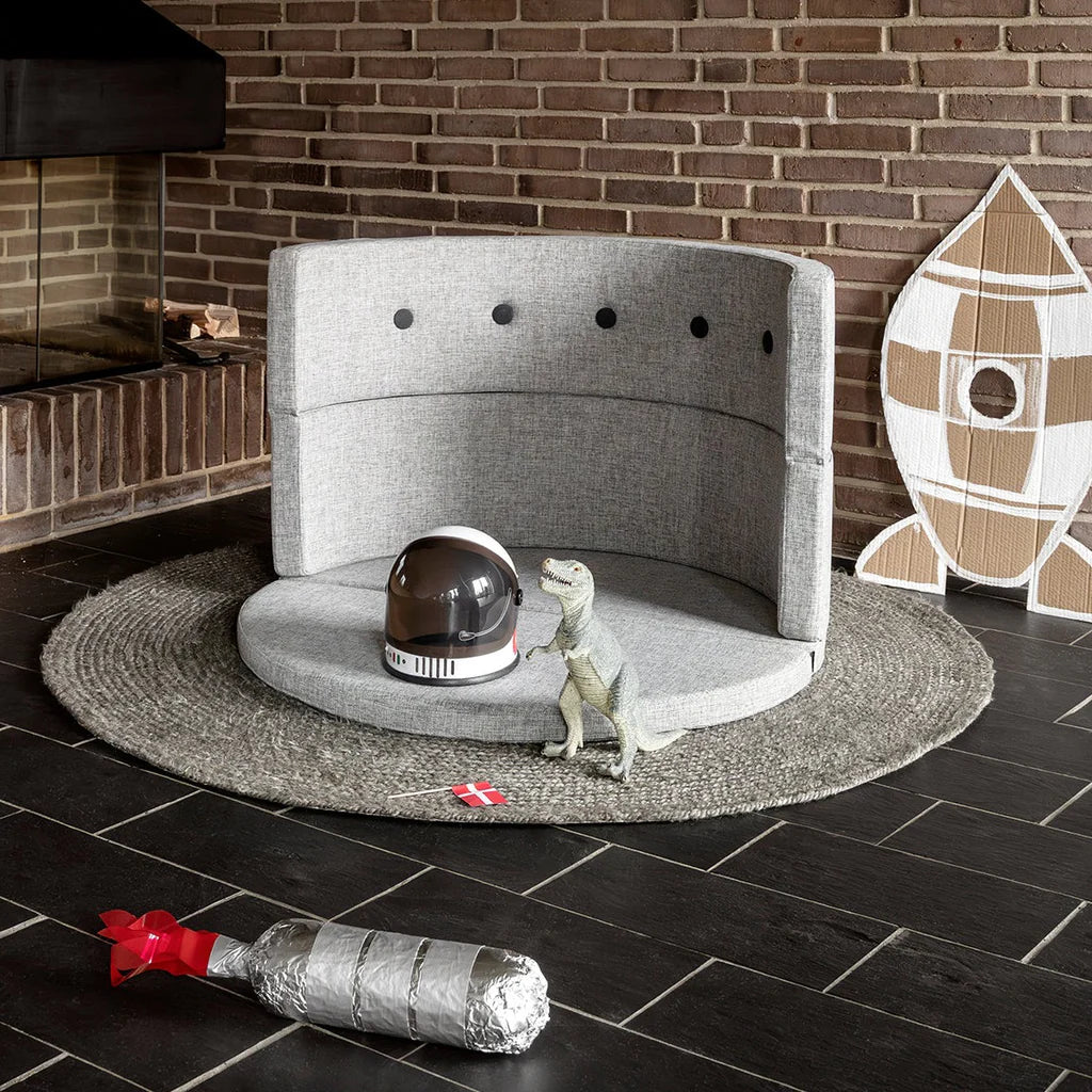 by KlipKlap KK Play Fold legesofa og boldbassin Circle – Multigrå med grå