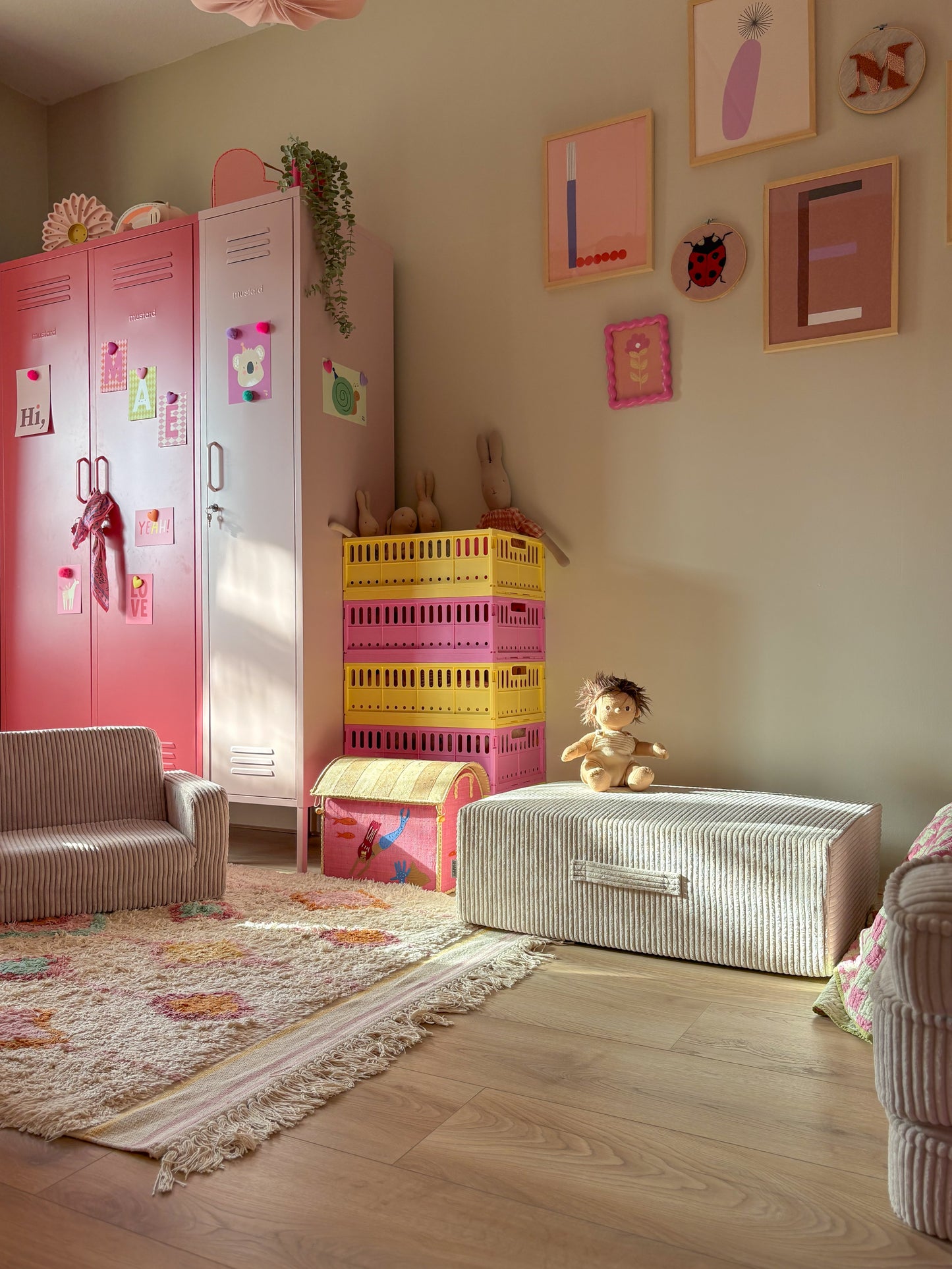 Shappy indendørs trampolin i fløjl – Corduroy - Vanilla