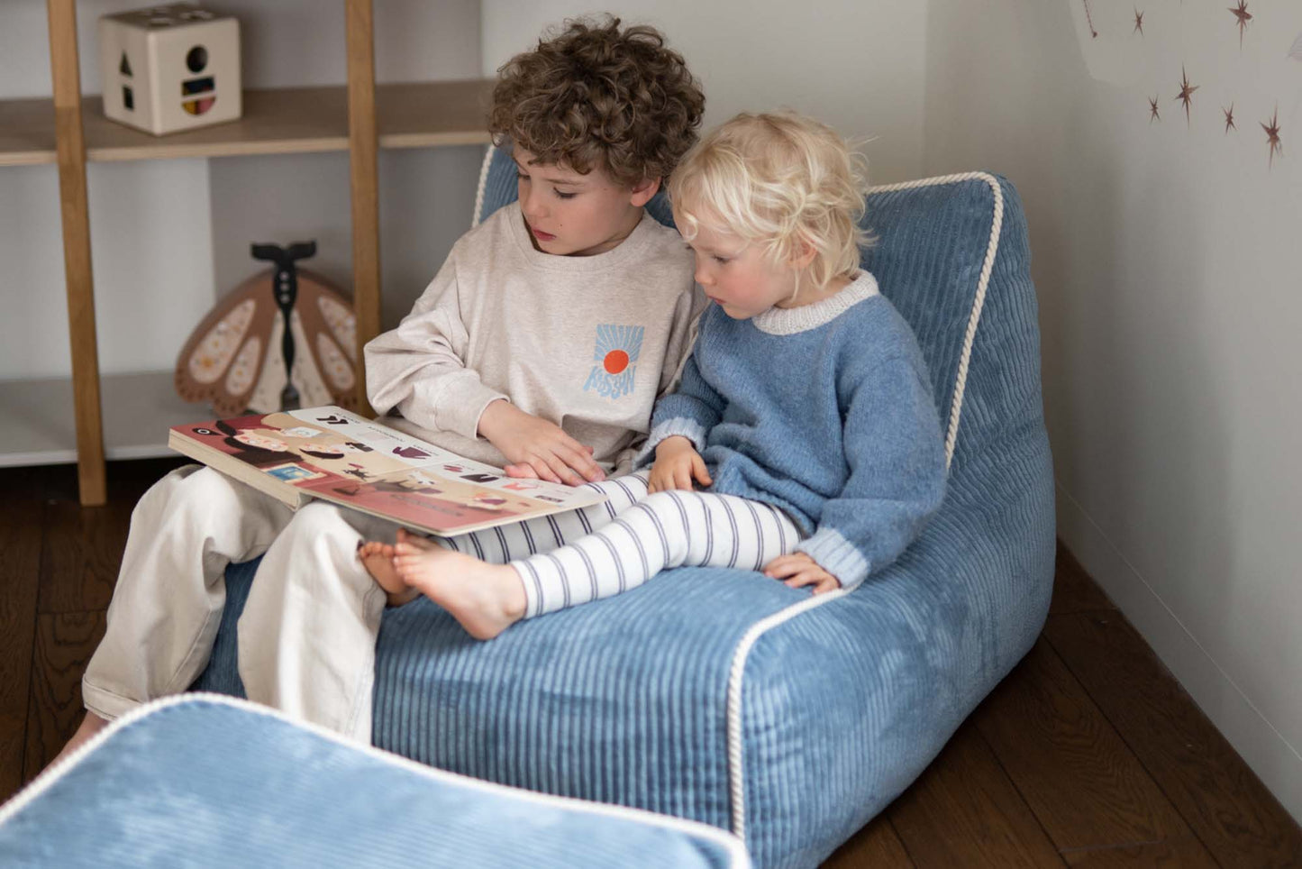Shappy Kumo puf i fløjl – sky sugar