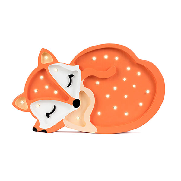 Little Lights Fox lampe i træ - flere farver